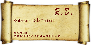 Rubner Dániel névjegykártya